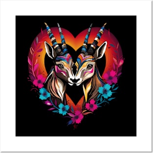 Gemsbok Couple Valentine Posters and Art